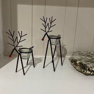 Reindeer votive candle holders